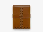 No. 155-GD Card Case with Flap Bears, Tan - Image 2