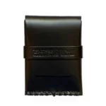 No. 155-GD Card Case with Flap, Black