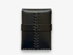 No. 155-GD Card Case with Flap, Black - Image 2