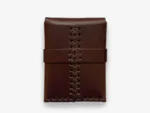 No. 155-GD Card Case with Flap Skel, Dark Brown - Image 2