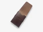 No. 155-GD Card Case with Flap Skel, Dark Brown - Image 3