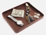 No. 471-GD Large Leather Valet Tray Smile, Brown - Image 3