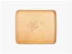 No. 471-GD Large Leather Valet Tray Soccer, Natural