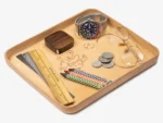 No. 471-GD Large Leather Valet Tray Soccer, Natural - Image 2
