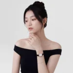 Ophelia Mini Black Lizard White Guilloché Rose Gold - Image 2