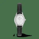Ophelia Mini Black Lizard White Guilloché Silver
