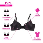 Maidenform Women's Push-up Bra with Dreamwire No-Poke Underwire Push-up Bras for Women Convertible Demi Coverage Sexy