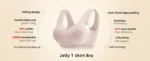 OEAK Women Jelly Bras No Underwire Scalloped Push Up Buttery Soft Tshirt Bra Seamless Full Coverage Convertible Everyday Bra