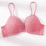 Deyllo Women's Push Up Lace Bra Comfort Padded Underwire Bra Lift Up Add One Cup