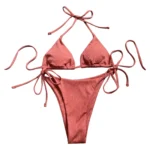 KerryKreey Underwire Swimsuits for Women Push Up Bikini Sets High Cut Cheeky Two Piece Lace Up Tie Side Bathing Suits