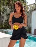 Blooming Jelly Womens Bikinis Sets Push Up Two Piece Bathing Suit Criss Cross Fixed Cup Swim Suit Cheeky Bikini Swimsuit