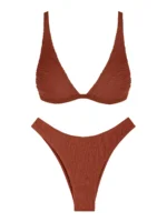 ZAFUL Women's Bikini Sets Beads Triangle Swimsuits 2 Piece String High Cut Cheeky Bathing Suits - Image 2