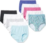 Hanes Women's Underwear Pack 10-Pack Full-Coverage Cotton Blend Panties Moisture-Wicking Underwear for Women - Image 2