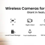 Funstorm 2025 Upgraded Security Camera, 4K HD Mini Nanny Cam for Home with Night Vision, WiFi Indoor Camera, 100 Days Long Battery Life, Motion Detection, Remote Viewing, Wireless Surveillance Cam