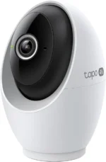 Tapo 1080P Indoor Pan/Tilt Wired Security Camera - Works as a Baby & Pet Monitor, Motion Detection, 2-Way Audio, Siren, Night Vision, Subscription-Free Local Storage or Optional Cloud, Black, C201