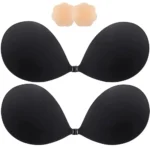 Sticky Bra Push Up - 2 Pairs Backless Strapless Bra Invisible Adhesive Bras for Wedding Prom with Nipple Pasties