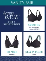 Vanity Fair Women's Beauty Back Smoothing Strapless Bra, 4-Way Stretch Fabric, Lightly Lined Cups up to H - Image 2