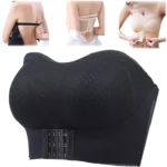 Women's Strapless Bra Push Up-Non Slip Invisible Underwire Low Back Multiway Support Padded Plunge Bra for Comfort Lift - Image 3