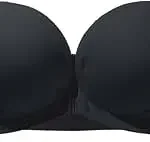 Upushall Strapless Push Up Bras for Women Deep Plunge Non Slip Padded Convertible Underwire Bra Low Cut Sexy U Shaped