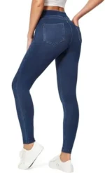 IUGA Stretchy Jeans for Women High Waist Jeggings Tummy Control Skinny Jeans Pull on Leggings with Pockets Trendy Casual - Image 3