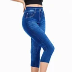 GRAPENT Pull On Jeans for Women High Waisted Skinny Capri Pants Trendy Stretch Denim Cropped Jeans Crop Jeggings Capris - Image 2