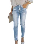 DGRPI Women's Boyfriend Skinny Jeans Ripped Distressed Stretchy Denim Pants
