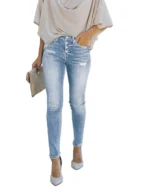 DGRPI Women's Boyfriend Skinny Jeans Ripped Distressed Stretchy Denim Pants