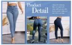 Ultra Stretch Butt Lifting High-Waisted Skinny Jeans for Women, Soft Denim Jeggings with Pockets - Image 3