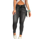 Skinny Cargo Pants Women High Waisted Jeans Stretch Fashion Casual with Flaps 6 Pockets