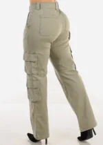 Skinny Cargo Pants Women High Waisted Jeans Stretch Fashion Casual with Flaps 6 Pockets - Image 3