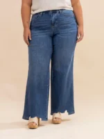 Judy Blue Womens Jeans - High Waisted Skinny with Destroy & Shark Bit Hem - Image 2