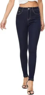VIPONES Women Classic High Waisted Skinny Jeans for Women Stretch Distressed Butt Lifting Jeans Slim Fit Denim Pants - Image 2
