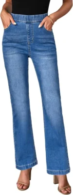 GRAPENT Skinny Jeans for Women Trendy High Waisted Pull On Elastic Waist Soft Stretchy Denim Pants Sweatpant Jeggings