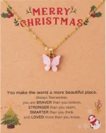 JATEBI Necklace for Girls, Kids Jewelry Gift Set Adjustable Butterfly Pendant Necklaces Hypoallergenic Earring with Velvet Bag for Chirstmas Graduation Back to School - Image 3