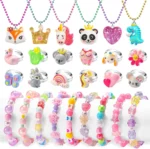 Toddler Girl Toys for Ages 5-7 Littler Girls Jewelry Set,51Pcs Kids Toy for Girls Age 8-10 Clip on Earrings,Princess Toys Adjustable Ring,Girl Toy Age 3 4 5 6-8 Year Old Birthday Christmas Gifts - Image 3