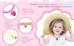 Sureio 7 Sets Girl Dress up Jewelry Toddler Princess Bracelet Necklaces Kids Valentine's Day Costume Jewelry Set for Girl Tea Costume Party - Image 2