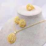 YEEZII 56 Pcs Gold Jewelry Set for Women with 5Pcs Layered Necklace, 5Pcs Layered Necklace, 12 Bracelets, 4 Hoop Earrings, 8 Stackable Rings, 10 hairpins, 12 Studs Earrings Jewerly set for Women - Image 3