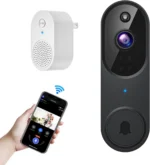 Orbitell 1080p Wireless Wi-Fi Video Doorbell Camera with Two Way Audio, Night Vision, Cloud Storage, Smart AI Motion Detection, Support 2.4GHz Wi-Fi only