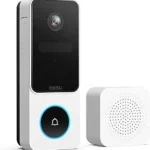 AOSU Wireless Doorbell Camera, 170° Ultra Wide Viewing Angle, Intelligent Parcel Detection, 90 Days Battery Life, 2.4G WiFi Supported, 2K QHD Video Doorbell Compatible with Alexa and Google Assistant