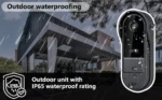 TKMARS Doorbell Camera Wireless No Subscription 1080P, Waterproof Door Bell Camera with Monitor Screen Free Storage NO WiFi and APP Needed, Video Intercom Two-Way Audio, 170° View Angle,Night Vision