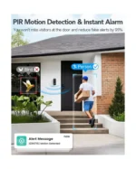 XTU Battery Doorbell, 180° Head-to-Toe Video, Live View with Two-Way Talk, No Monthly Fee, 2.4G Wi-Fi with Chime, Local/Cloud Storage, Human Detection, Compatible with Alexa & Google Home