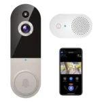 Guggre Doorbell Camera M52, Security Camera Outdoor/Indoor, 1080 HD with Night Vision, 4 Infrared Lights, 120° Wide View, Motion Detection Notification, Works with Smartphone, Wireless, Online Support