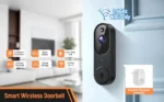 GridTera Smart Video Doorbell Camera Wireless, AI Human Detection and Instant Alerts, Night Vision, 2-Way Audio, Battery Powered, Cloud Storage Sold Seperately, 2.4G WiFi (Chime Included) - Image 3