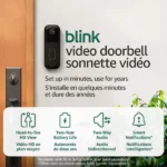 Blink Video Doorbell + Outdoor 4 – Wireless smart security cameras, head-to-toe HD view, two-year battery life. Sync Module Core included