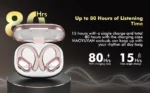 HAOYUYAN Wireless Earbuds, Sports Bluetooth Headphones, LED Power Display Ear Buds with 80Hrs Playtime, Noise Canceling Headset, IPX7 Waterproof Earphones for Workout/Running - Image 3