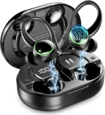 Wireless Earbuds, Bluetooth 5.3 Headphones HiFi Stereo 50H Playback LED Digital Display Ear Buds with ENC Noise Canceling Headset, IPX7 Waterproof Earphones for Gym/Running/Work (Black) - Image 2