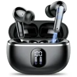 Wireless Earbuds, Bluetooth 5.3 Headphones HiFi Stereo 50H Playback LED Digital Display Ear Buds with ENC Noise Canceling Headset, IPX7 Waterproof Earphones for Gym/Running/Work (Black) - Image 3