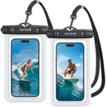 Lamicall Waterproof Phone Pouch Case - [2 Pack][Easy Lock & Heavy Duty] IPX8 Water Proof Cell Phone for Beach, Swimming Equipment Bags for iPhone 17 16 15 14 13 12 Pro Max Plus, Galaxy S25, 4-7"
