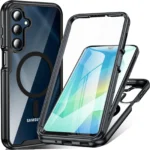 for Samsung Galaxy A16 5G Phone Case [15 FT Military Grade Drop Protection] with 2X Tempered Glass Screen Protector, Heavy-Duty Shockproof Magnetic Kickstand Case for Samsung Galaxy A16 5G (Dark Blue) - Image 2