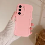 Pink Striped Phone Case for iPhone Samsung Galaxy A54 5G 6.6", Cute Fashion Aesthetic Stripes Pattern Cover for Women Girls, Shockproof Slim TPU and Hard PC Protective Cover